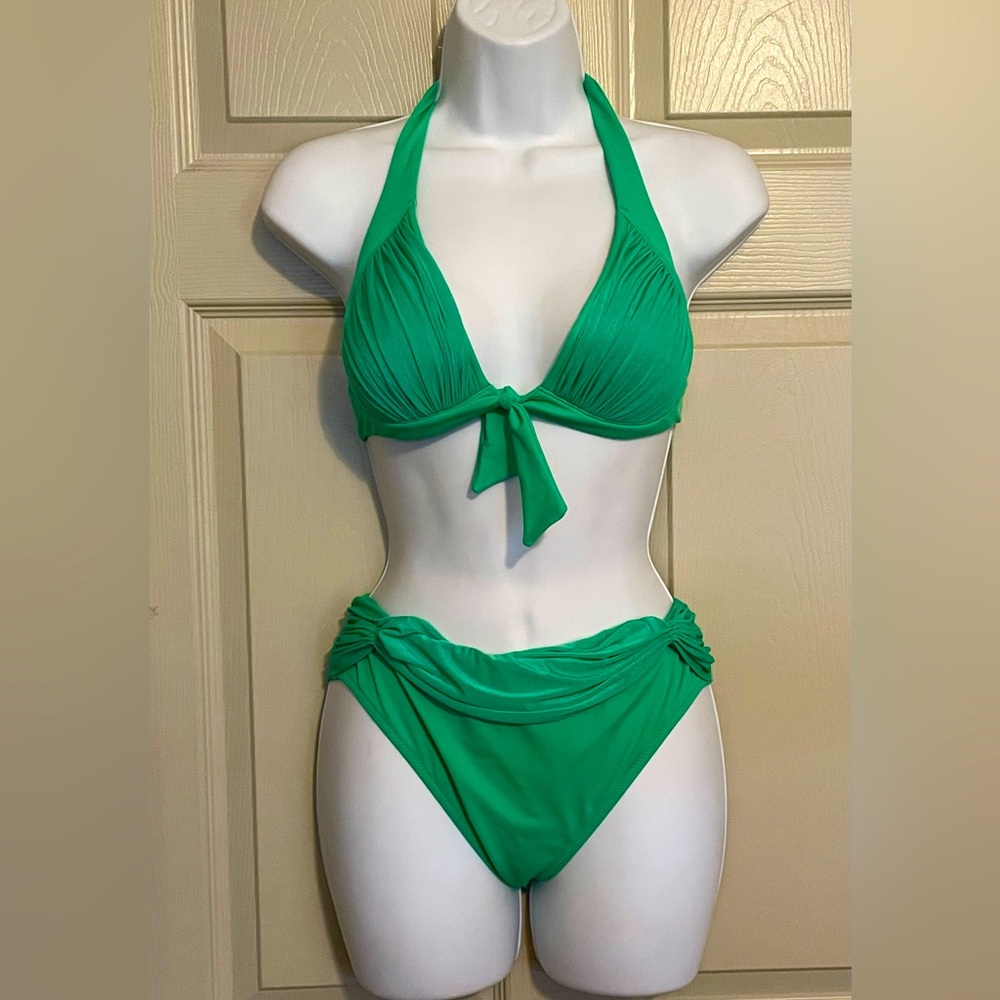 Roidal Emerald Green Bikini with Ruching